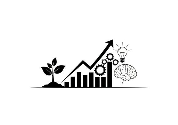Black and White Infographic with Growing: A Strategic Visual Tool for Clarity and Impact