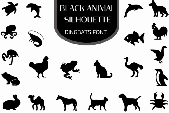 Black Animal Silhouette: Where Precision Typography Meets Nature-Inspired Design