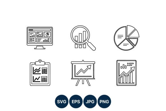 Business Infographic Icons Black and