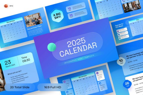 Calendar Infographic PowerPoint Template: A Smart Tool for Annual Planning and Visual Communication