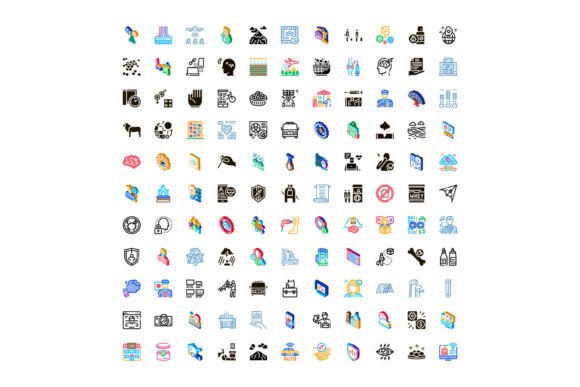 Collection of Diverse Infographic Icons