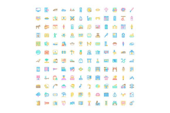 Collection of Outline Infographic Icons