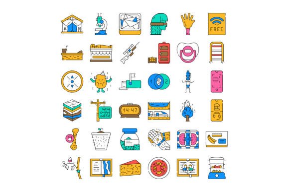 Diverse Infographic Icons Illustrating E