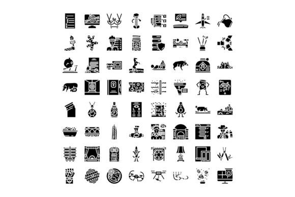 Infographic Black and White Icon Set Rep