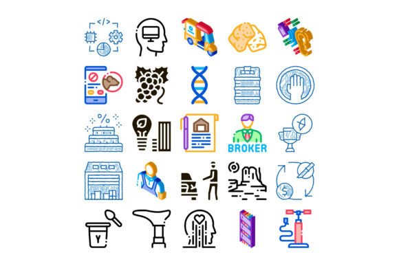 Infographic Icons Set Representing Vario