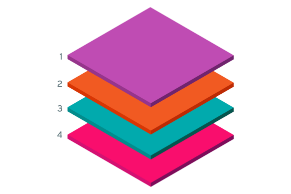 Infographic Isometric Element: Color Lay