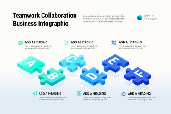 Jigsaw Chart Teamwork Infographic
