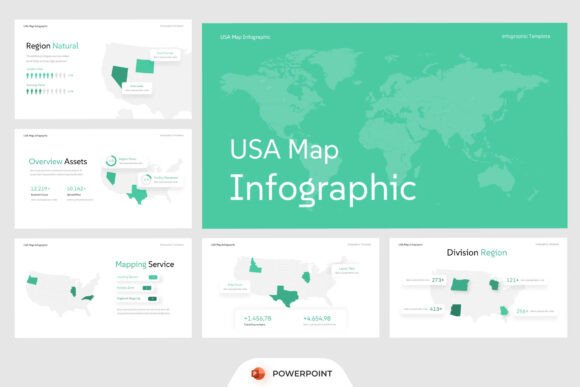 Maps USA Infographic PowerPoint