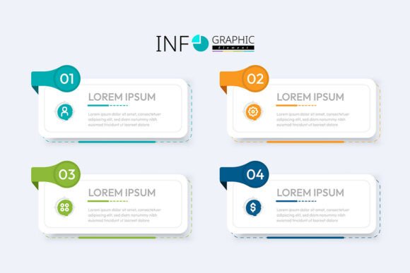 Modern 4-Step Business Infographic Layout