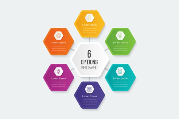 Modern 6-Option Business Infographic