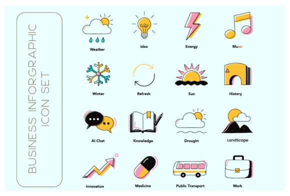 Modern Business Infographic Icon Set