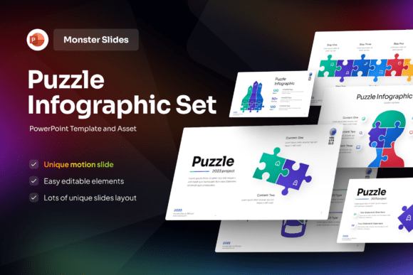 Puzzle Infographic PowerPoint Template