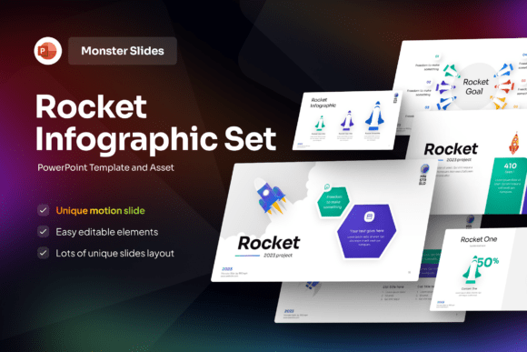 Rocket Infographic Set PowerPoint: Visualize Growth with Clarity and Impact