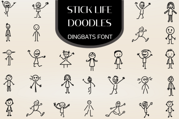 Stick Life Doodles: The Friendly, Rhythmic Dingbats Font That Brings Human Energy to Your Designs